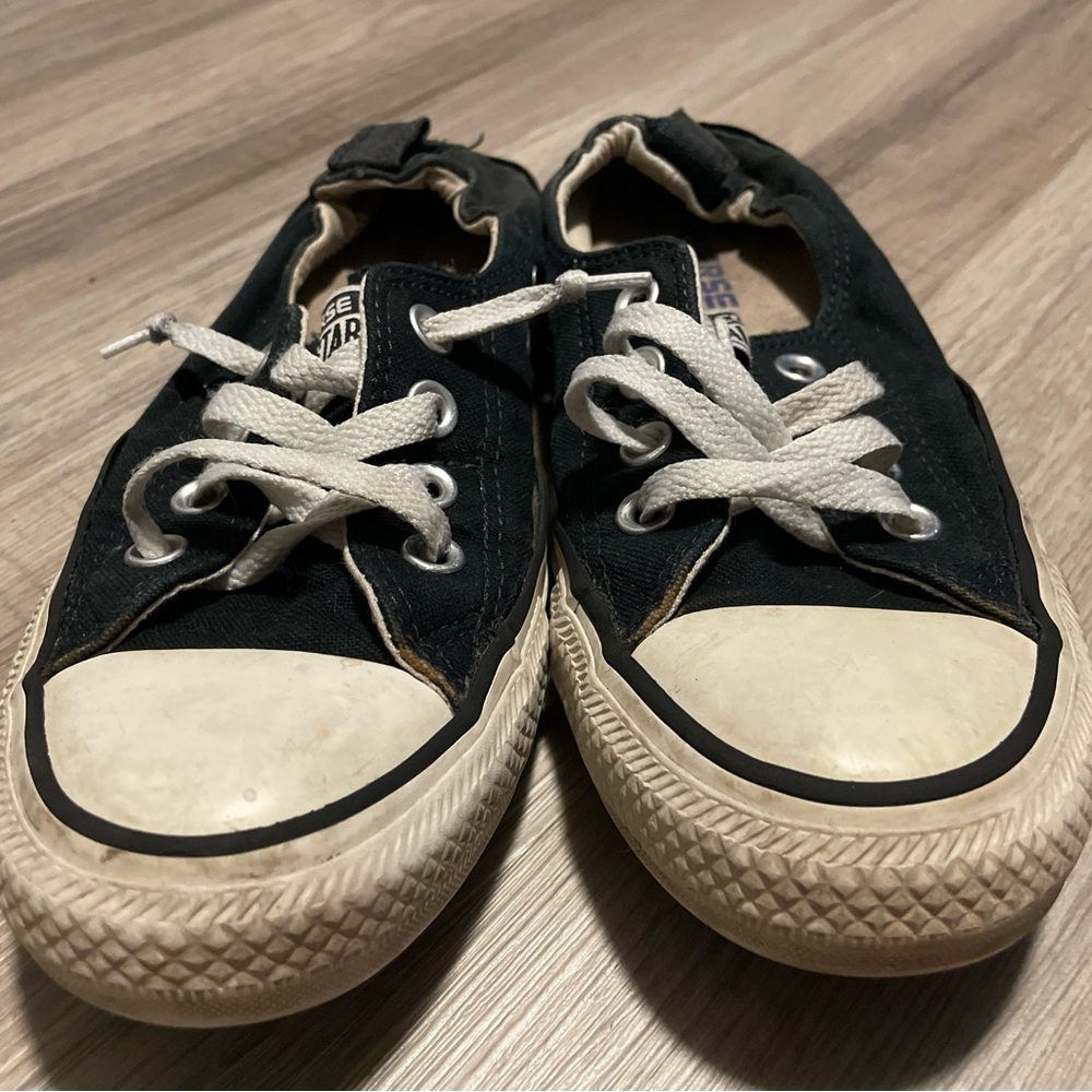 Classic black converse low tops
